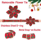 Unique style paws Christmas Dog Collar with Flower Best Winter for Small Medium Large Dogs -Christmas Tree-XS