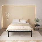 16 Inch King Bed Frame No Box Spring Needed, Heavy Duty King Platform Bed Frame Support Up to 3000 lbs, Easy Assembly, Noise Free, Black