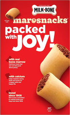 Milk-Bone MaroSnacks Dog Treats, Beef, 15 Ounce (Pack of 6) with Real Bone Marrow and Calcium