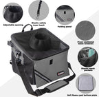 Pet Carrier Bicycle Basket Bag Pet Carrier/Booster Backpack for Dogs and Cats with Big Side Pockets,Comfy & Padded Shoulder Strap,Travel with Your Pet Safety（Titanium）
