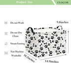 CLOCOR Rectangular Storage Basket,Collapsible Fabric Storage Container,Waterproof Toy Bin with Handles,Gift Basket(Paw)