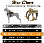 rabbitgoo Dog Harness Medium Sized No Pull, Tactical Service Pet Vest with Molle and Control Handle, Adjustable and Reflective Military Harness for Easy Walking and Training, Brown camo, M