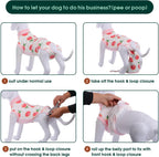 Kuoser Dog Onesie for Surgery Female, Surgical Onesie for Dogs, Female & Male Post-Op Wear, Recovery Suit for Dogs After Surgery Breathable Pet Surgery Suit, Pink XL