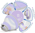 Breathable Air Mesh Cat Cone Collar Soft to Stop Licking, Adjustable, Foldable Lightweight Kitten Cones After Surgery Recovery for Cats & Kittens (Light Purple,L)