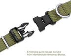 Mikivery Nylon Dog Collar with Quick Release Buckle Soft Adjustable Sturdy for Small Medium Large Dogs Military Green,M