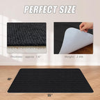 Sycoodeal Office Chair Mat,Computer Gaming Desk Chair Mat for Hard Wood & Tile Floor,Large Anti-Slip Floor Protector Rug,Easy to Clean,40" X 55" Black