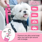BWOGUE Pet Dog Cat Seat Belts, Car Headrest Restraint Adjustable Safety Leads Vehicle Seatbelt Harness (1 Pack)