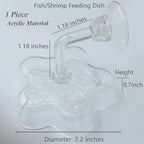 Aquarium Shrimp/Small Fish Feeding Dish Feeder Dish, Acrylic Material, Mini Size (Sakura Shaped)