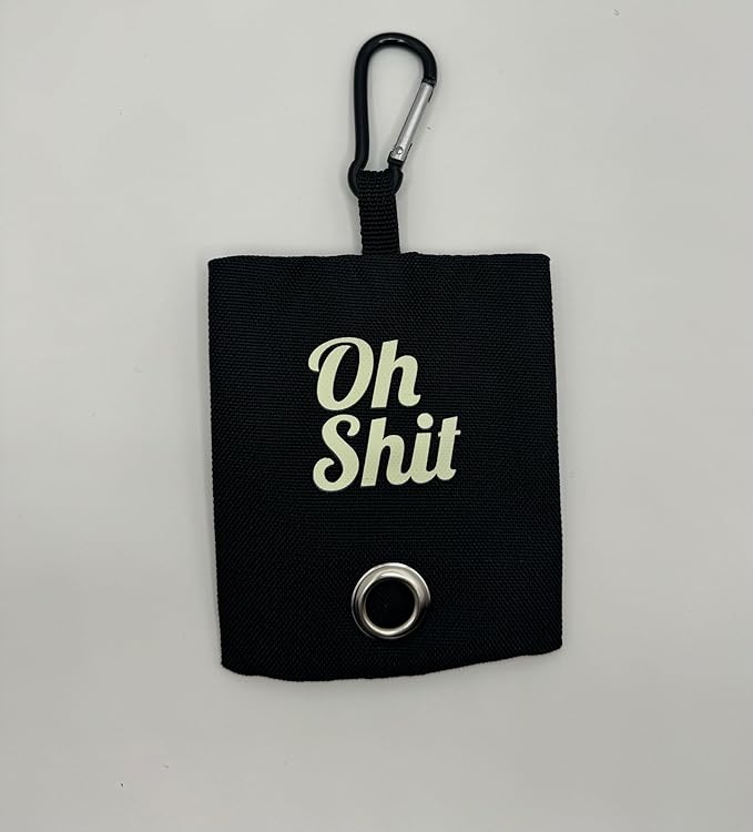 Funny Novelty Dog Waste Bag Dispenser - Oh Shit (Pink)