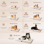 EHEYCIGA Orthopedic Dog Beds for Large Dogs with Removable Washable Cover, Camel, 36x27