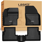LASFIT Floor Mats for 2015-2019 Lincoln MKC, Custom Fit All Weather TPE Floor Liners, Full Coverage Front & 2nd Row 3-Pcs Set, Black