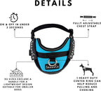 ShawnCo Essential Pro Dog Harness, No-Pull Pet Vest with Removable, Reflective Side Patches, Adjustable and Padded Harness for Small, Medium and Large Dogs (Electric Blue, XS)