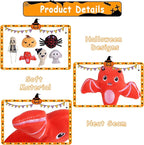 FOIMAS Halloween Catnip Toys,Pumpkin Ghost Catnip Toy Chew Bite Plush Toy for Cat Interactive, Pack of 6