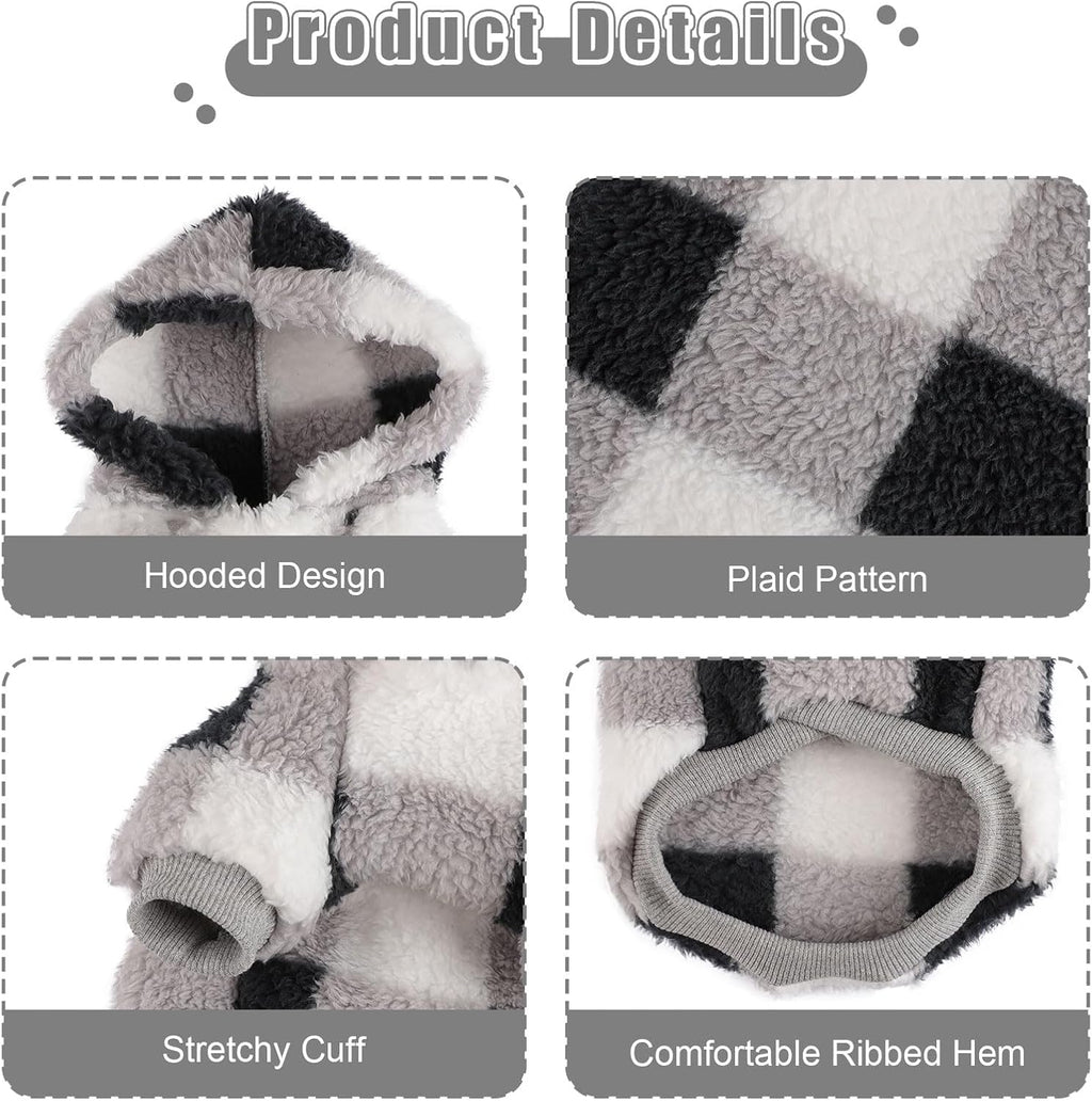 Small Dog Sweater for Dogs Hoodies,Winter Clothes Boy Girl Male Female,Warm Fleece Hoodies Pet Coat Apparel Outfit(Small, Black)