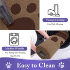 Buganda Dog Door Mat for Muddy Paws, Absorbent Dirt Trapper Non Slip Indoor Doormats, Washable Low-Profile Mat for Mud Dogs, Entryway Carpet for Inside Floor (48x30 Inches, Beige)