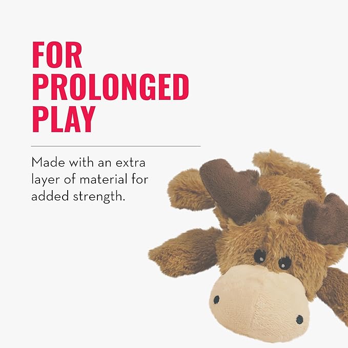 KONG Cozie Plush Dog Toy with Squeaker (Marvin The Moose, X Large)