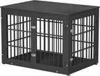 42 Inch Heavy Duty Dog Crate Furniture for Large and Medium Dogs, Decorative Pet House End Table, Wooden Cage Kennel Furniture Indoor, Black
