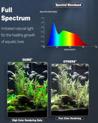 Pawfly 26 W Aquarium LED Light for 24" to 30" Tanks 24/7 Extendable Fish Tank Lights with Full Spectrum IP68 Waterproof Lights with D/N Mode Single Color Effects Timer and Adjustable Brightness