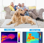Dog Cooling Mat, Washable Dogs Cats Pet Non-Toxic Cooling Pads Summer Sleeping Kennel Mats，Pet Self Cool Ice Blanket for Indoor & Outdoor Dog Beach Essentials Light Gray Large