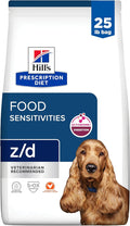 Hill's Prescription Diet z/d Skin/Food Sensitivities Hydrolyzed Dry Dog Food, Veterinary Diet, 25 lb. Bag