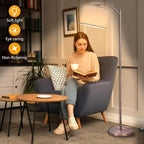 Floor Lamp for Living Room, Standing Lamp, Floor Lamp with Linen Lampshade for Home Décor, Office, Bedroom (Bulb Included) (Rose Gold)