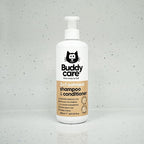 Buddycare Oatmeal 2in1 Cat Shampoo & Conditioner Vegan, Cruelty-Free & PH Balanced - Packed with Aloe & Pro Vitamin B5 | Deep Cleanse Grooming for Healthy Coats | Also Suitable for Kittens (16.90oz)