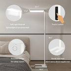LED Floor Lamp 78ines Tall Floor Lamp 80W White Mordern Office Standing Lights Eye-Care Reading Lamps for Living Room Study Bedroom 4000K Daylight