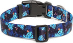 Mercano Adjustable Dog Collar - Special Design Patterns, Soft Nylon Comfortable Durable Pet Collar for Small Medium Large Dogs (XS, Monstera)