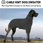KOESON XS Dog Sweater Girl and Boy, Warm Extra Small Dog Sweater, Thick Halloween Dog Sweaters, Turtleneck Sweaters for Chihuahua, Yorkie, Puppy Winter and Fall Knitwear with Sleeves, Grey, XSmall