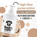 2in1 Dog Shampoo & Conditioner by Buddycare | Coconut Scented | with Aloe Vera and Pro Vitamin B5 (33.8oz)