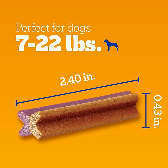 Pedigree Dentastix Dual Flavor Small Dog Dental Treats, Bacon & Chicken, 5.08 oz. Bag (24 Treats)