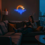 Sunset Sunrise Neon Sign for Wall Decor Dimmable LED Neon Light Sign for Beach Bedroom Living Room Wedding Bar Party Home Room Decor