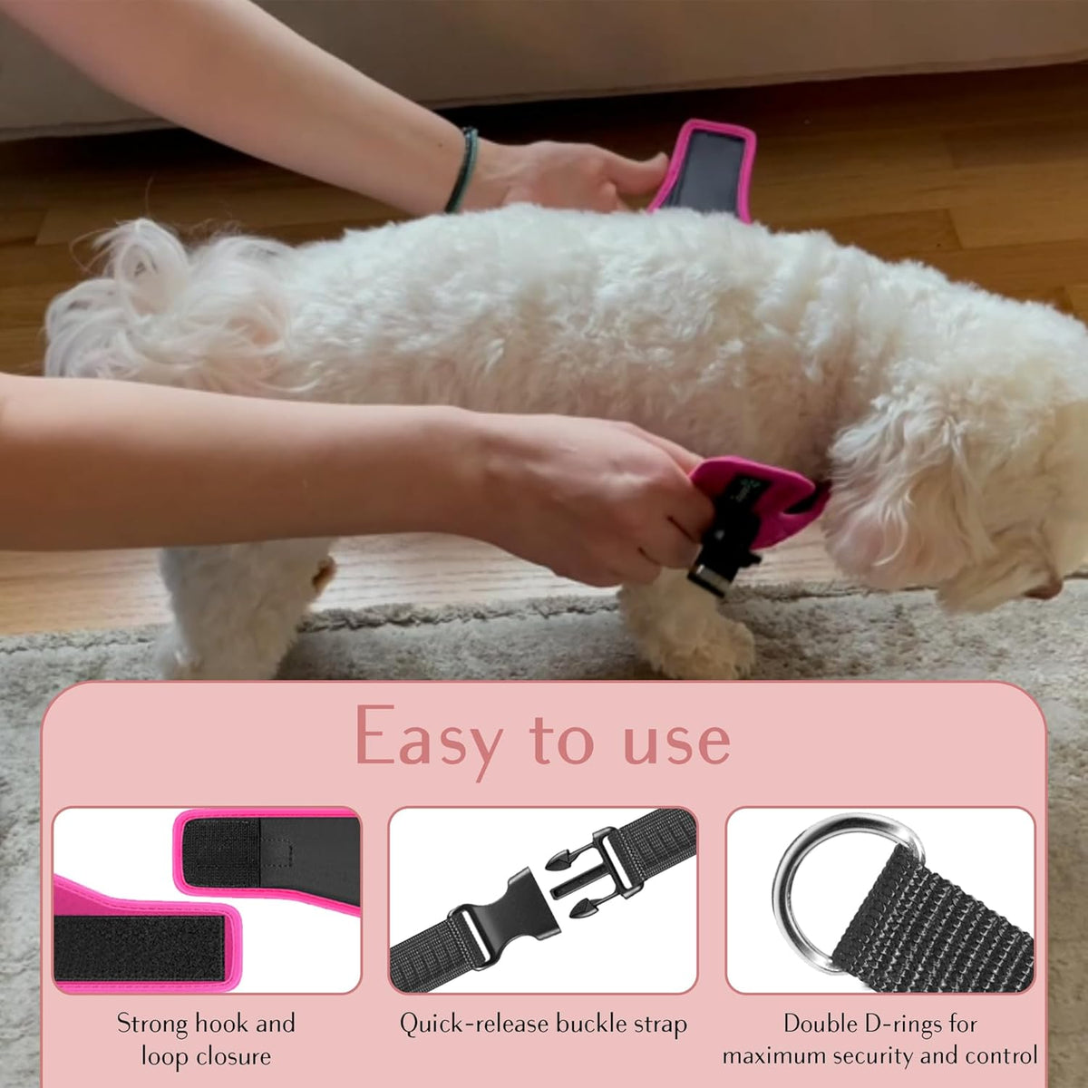 Comfort Fit Dog Harness Soft Padded No Pull Harness with Adjustable Buckles for Small Medium Large Dogs Step in Pet Vest with Easy Control Handle for Walking Jogging Running Training Dogs & Puppies