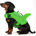 Dog Life Jacket High Flotation, Reflective Dog Life Vest for Swimming, Adjustable Dogs Life Preserver Rescue Handle Spring Summer Pool for Small, Medium, Large Dogs (BrightGreen,XS)