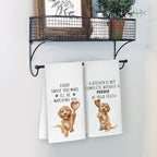 Funny Goldendoodle Kitchen Bathroom Towels,Goldendoodle Gifts for Women Dish Tea Towels, Mom Gifts Decorative Hand Towels for Kitchen for Home Shelf Counter,16x24 Set of 2