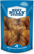 Best Bully Sticks Pig Ears for Dogs - 12 Count (Pack of 1) - All-Natural, USA Baked and Packed, Single Ingredient, 100% Pork, Easily Digestible - Puppies, Small, Medium, Large