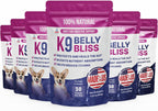 K9 Belly Bliss, All-Natural Gut Health for Dogs, Vet Approved Prebiotic for Dogs for Daily Digestive Support & Dog Constipation Relief, Topper for Dry & Wet Food, 6 Pack with 30 Scoops Each.