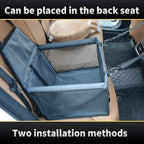 SWIHELP Dog Car Seat Puppy Portable Pet Booster Car Seat with Clip-On Safety Leash and PVC Fram, Anti-Collapse,Perfect for Small Pets