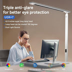 100W LED Floor Lamp for Office, 76.6'' Dimmable 4000K 10400LM Natural Full Spectrum Daylight Eye-Caring Standing Lamp with Rotatable Lamp Head for Office Meeting Room Studying Room Workshop