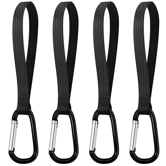 4 Pack Stroller Hooks – Multifunctional Clips for Bags, Diaper Bags, Purse & Backpack. Universal Fit for Strollers, Bikes, Shopping Carts, Wheelchairs, Pet Strollers & Walkers