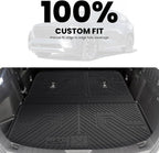 LASFIT Cargo Mat with Backrest Mat for Mazda CX90 / CX90 PHEV 2024 2025 2026 (Only Fit 3rd Row 60/40 Split-bench Seats 3-Seats) TPE Custom Fit All Weather Trunk Liner Waterproof Cargo Tray Accessories