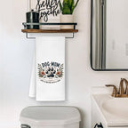 Dog Mom Bathroom Towels, Dog Mom Lovers Owner Gifts for Women Dish Tea Towels, Pet Lover Gifts, Floral Puppy Paws Decorative Hand Towels for Kitchen Bathroom Decor, 16x24 Inch