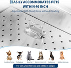 Garvee 46 Inch Stainless Steel Dog Washing Station with Walk-in Ramp, Heavy Duty Pet Grooming Bathtub, Brushed Finish, Right Door Options | 46" Brushed Stainless Steel Heavy Duty Dog Grooming Tub with Walk-in Ramp, Rustproof, for Large Dogs, Salon & Home
