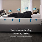 LUCID 12 Inch Memory Foam Mattress - Medium Firm Feel - Infused with Refreshing Bamboo Charcoal and Cooling Gel - Bed in a Box - Temperature Regulating - Pressure Relief - Breathable - Twin XL Size