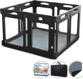 Clear Dog Playpen Indoor, Effectively Relieves Pet Anxiety, Suitable for Most Dogs, Black
