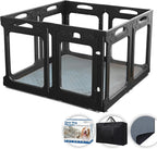 Clear Dog Playpen Indoor, Effectively Relieves Pet Anxiety, Suitable for Most Dogs, Black