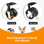 BestPet Pet Dog Stroller with Premium 3-in-1 Multifunction & Detachable Carrier for Folding Lightweight Cat Travel Stroller,Black