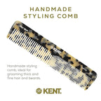 Kent 16T TW Fine and Wide Tooth for Daily Grooming,Handmade Styling Comb for All Hair Types,Wet or Dry Hair Detangling Comb for Men and Women,Saw Cut Hand Polished,Made in England