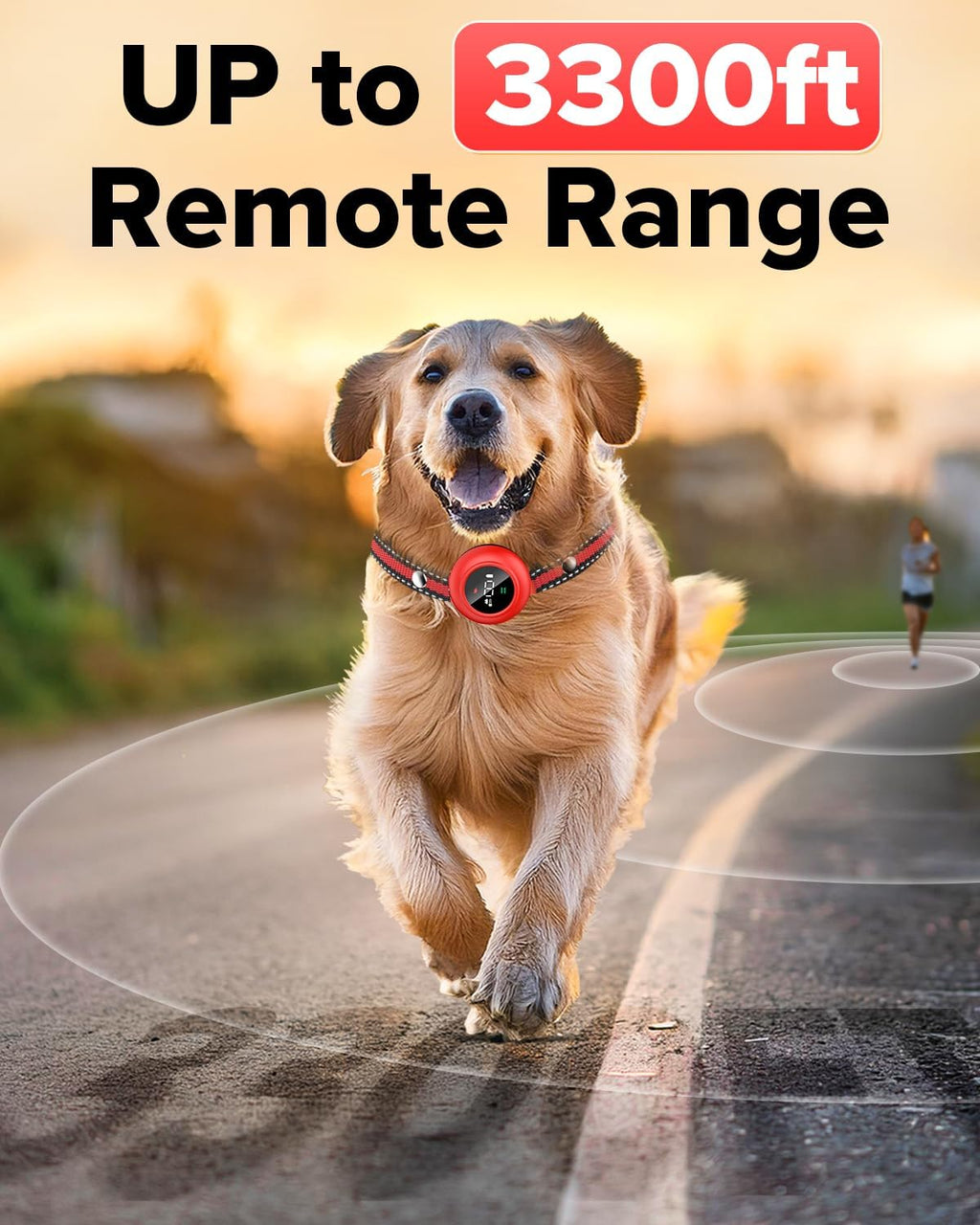 XDX 2-in-1 Dog Shock Collar & Bark Collar – 3300FT Dog Training Collar with Remote, Automatic Anti-Barking, 5 Adjustable Sensitivity Levels, IP67 Waterproof E-Collar for Small Medium Large Dogs