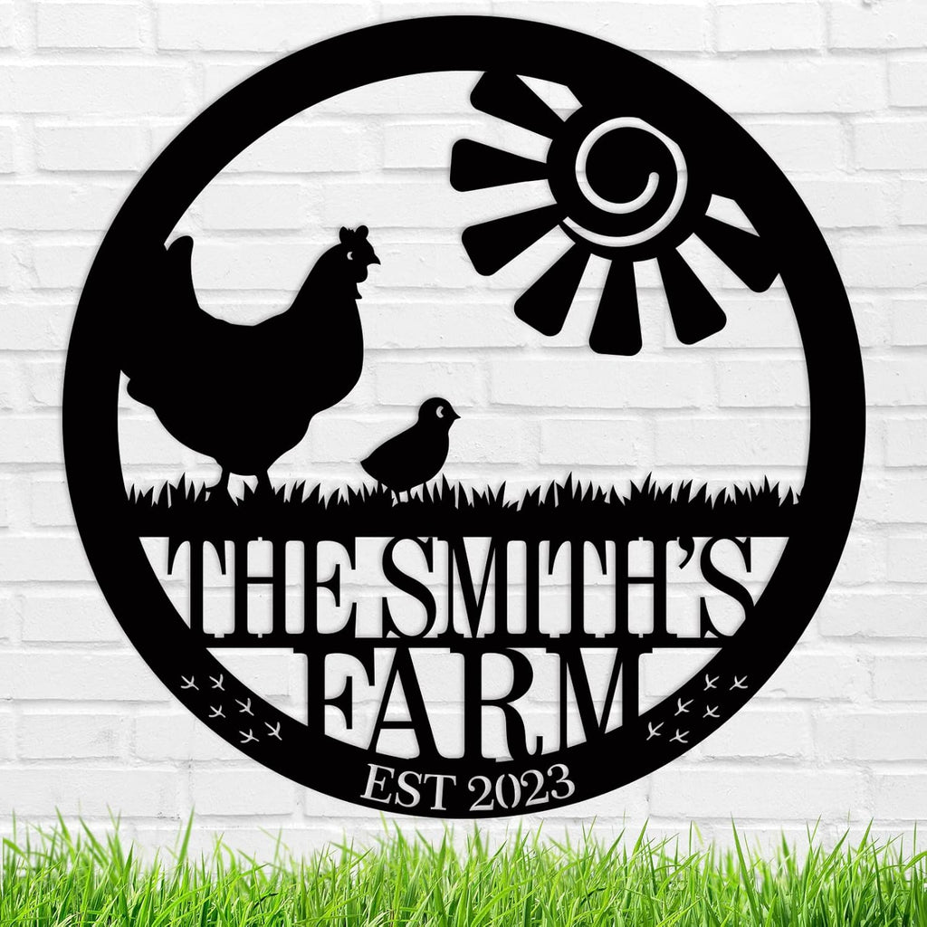 Personalized Chicken Farm Sign, Custom Chicken Coop Signs